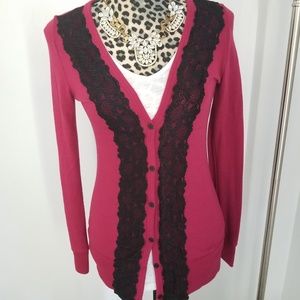 Lace trim Cardigan